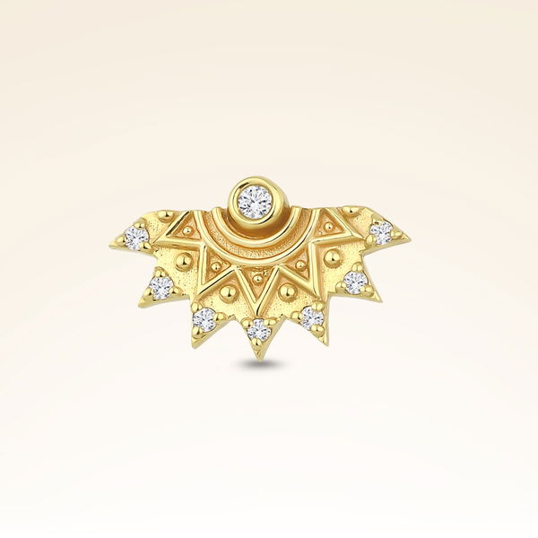 0,04 Karat Pırlanta Taşlı Tragus Piercing - Pare Pırlanta