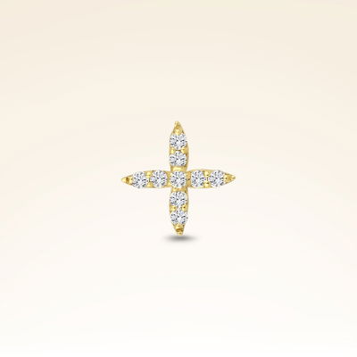 0,04 Karat Pırlanta Taşlı Tragus Piercing - Pare Pırlanta