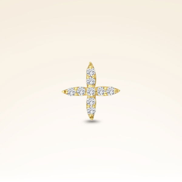 0,04 Karat Pırlanta Taşlı Tragus Piercing - Pare Pırlanta