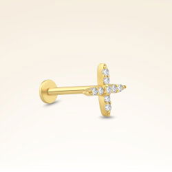 0,04 Karat Pırlanta Taşlı Tragus Piercing - 2