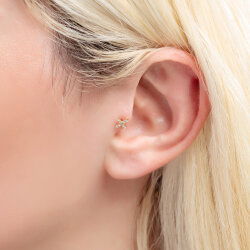 0,04 Karat Pırlanta Taşlı Tragus Piercing - 3