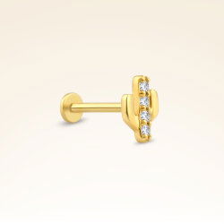 0,04 Karat Pırlanta Taşlı Kaktüs Piercing - 2