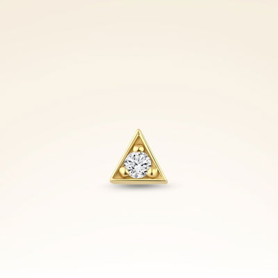 0,04 Karat Pırlanta Tektaş Üçgen Piercing - Pare Pırlanta