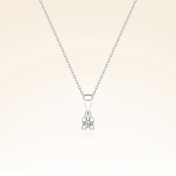 0,04 Karat Tektaş Pırlanta Kolye - Pare Pırlanta