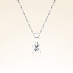 0,04 Karat Pırlanta Tektaş Kolye - 1