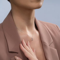 0,04 Karat Pırlanta Tektaş Kolye - 2