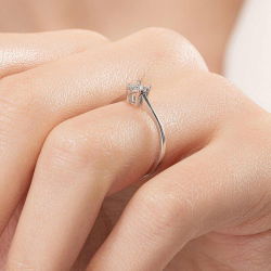 0,05 Karat Efektli Tektaş Pırlanta Yüzük - PR00588-8 - 7