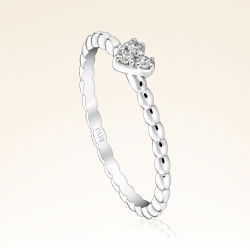 0,05 Karat Pırlanta Kalp Yüzük - 2