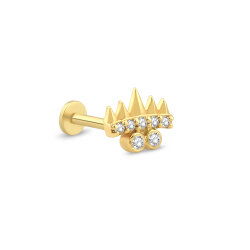 0,05 Karat Pırlanta Taşlı Tragus Piercing - P0004104 - 2