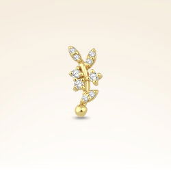 0,05 Karat Pırlanta Taşlı Piercing - 1