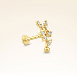 0,05 Karat Pırlanta Taşlı Piercing - 2
