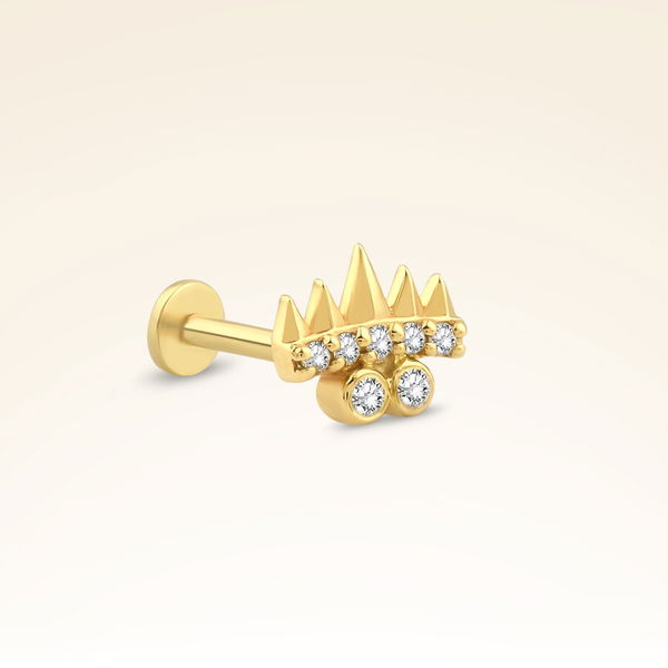 0,05 Karat Pırlanta Taşlı Tragus Piercing - Pare Pırlanta