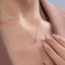 0,05 Karat Tektaş Pırlanta Kolye - PR00453 - 2