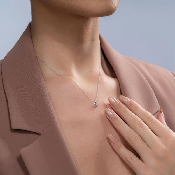 0,05 Karat Tektaş Pırlanta Kolye - Pare Pırlanta