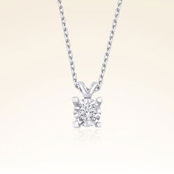 0,05 Karat Tektaş Pırlanta Kolye - 1