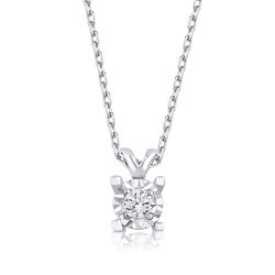 0,05 Karat Tektaş Pırlanta Kolye - PR00590 - 1
