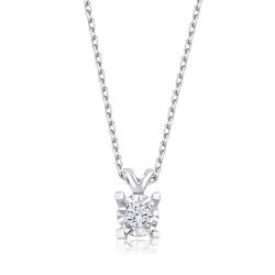 0,05 Karat Tektaş Pırlanta Kolye - PR00590 - 2