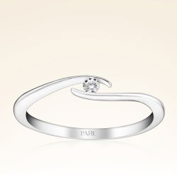 0,05 Karat Tektaş Pırlanta Yüzük - 1