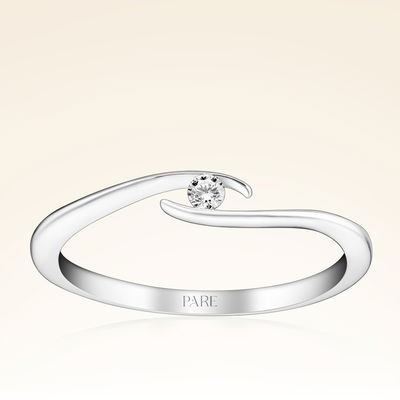 0,05 Karat Tektaş Pırlanta Yüzük - Pare Pırlanta