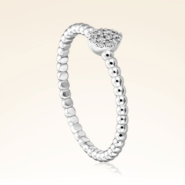 0,06 Karat Pırlanta Damla Yüzük - Pare Pırlanta