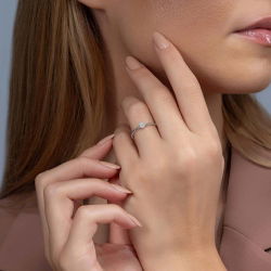 0,06 Karat Pırlanta Damla Yüzük - PR00427 - 3