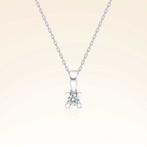 0,06 Karat Pırlanta Tektaş Kolye - Pare Pırlanta