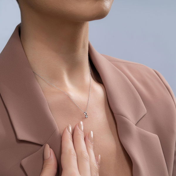 0,06 Karat Pırlanta Tektaş Kolye - Pare Pırlanta