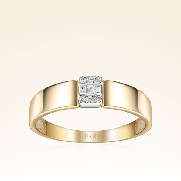 0,06 Karat Pırlantalı Baget Yüzük - Pare Pırlanta