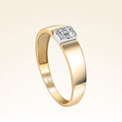 0,06 Karat Pırlantalı Baget Yüzük - 2