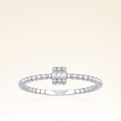 0,07 Karat Baget Pırlanta Yüzük - 1