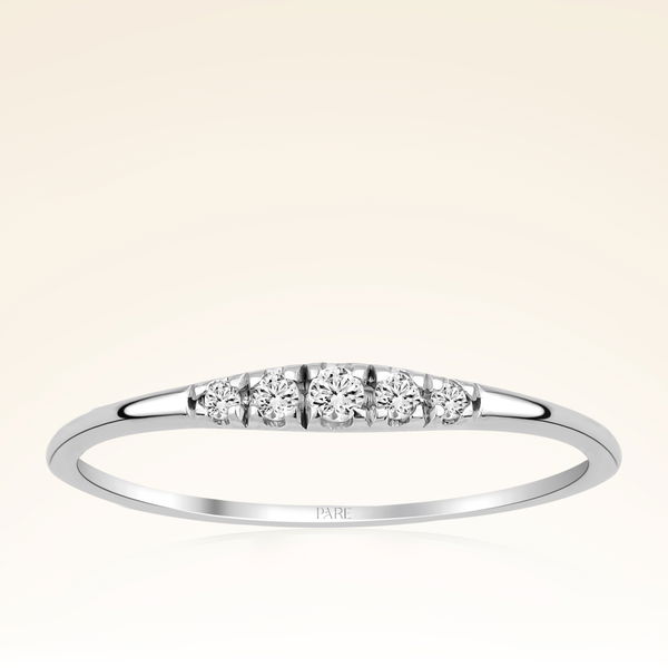 0,07 Karat Pırlanta Beştaş Trend Yüzük - Pare Pırlanta