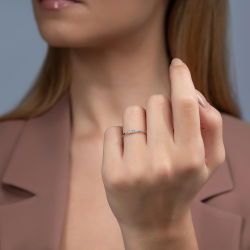 0,07 Karat Pırlanta Beştaş Trend Yüzük - PR00842 - 4