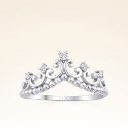 0,07 Karat Pırlanta Taç Yüzük - 1