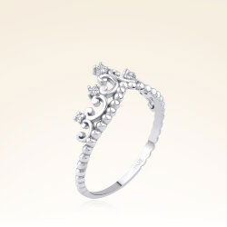 0,07 Karat Pırlanta Taç Yüzük - 2