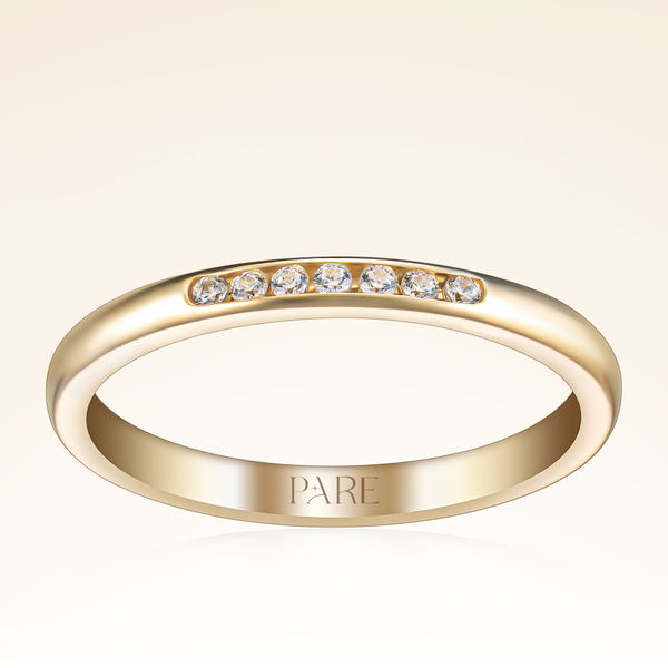 0,07 Karat Gömme Pırlantalı Kadın Alyans - Pare Pırlanta