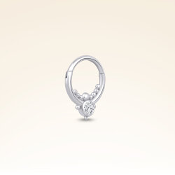 0,07 Karat Pırlanta Helix Taşlı Halka Piercing - 2