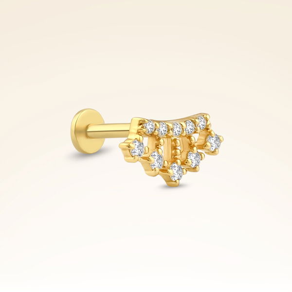 0,07 Karat Pırlanta Taşlı Helix Piercing - Pare Pırlanta