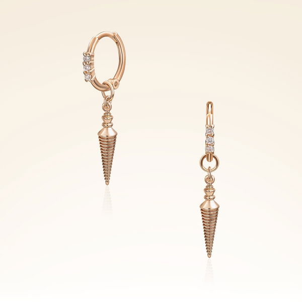 0,07 Karat Pırlantalı Trend Küpe - Pare Pırlanta