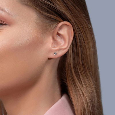 0,07 Karat Tektaş Pırlanta Küpe - Pare Pırlanta