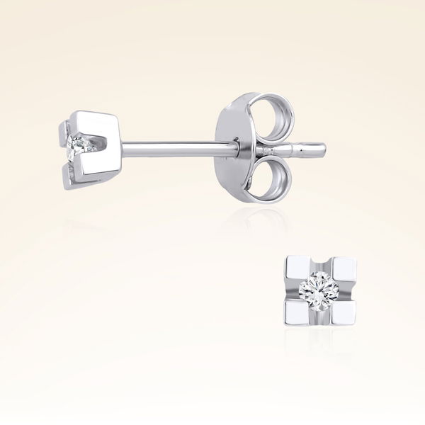 0,07 Karat Tektaş Pırlanta Küpe - Pare Pırlanta