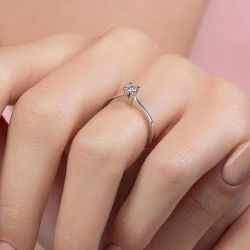 0,07 Karat Tektaş Pırlanta Yüzük - PR00276-8 - 7