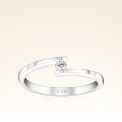 0,07 Karat Tektaş Pırlanta Yüzük - 1