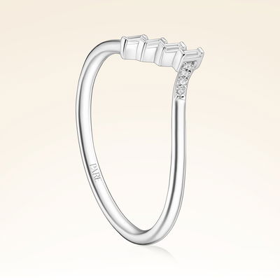 0,08 Karat Pırlanta Baget Taşlı Yüzük - Pare Pırlanta