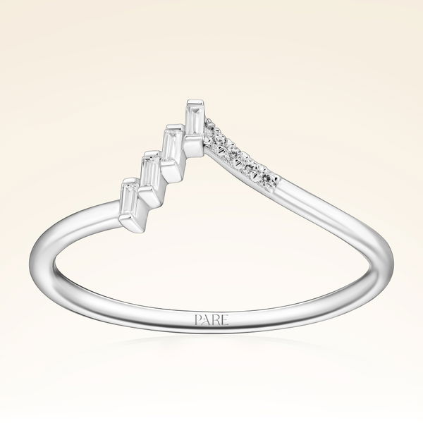 0,08 Karat Pırlanta Baget Taşlı Yüzük - Pare Pırlanta