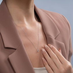 0,08 Karat Pırlanta Tektaş Kolye - PR00498 - 2
