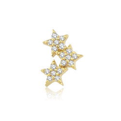 0,08 Karat Pırlanta Taşlı Yıldız Piercing - P0004073 - 1