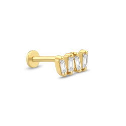 0,08 Karat Pırlanta Baget Piercing - P0004091 - 2