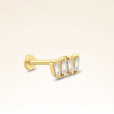 0,08 Karat Pırlanta Baget Piercing - Pare Pırlanta