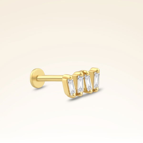 0,08 Karat Pırlanta Baget Piercing - Pare Pırlanta