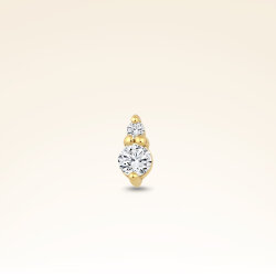 0,08 Karat Pırlanta İki Taşlı Piercing - 1